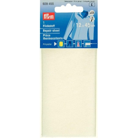 Thermocollant Prym 12cm x 45cm couleur uni blanc