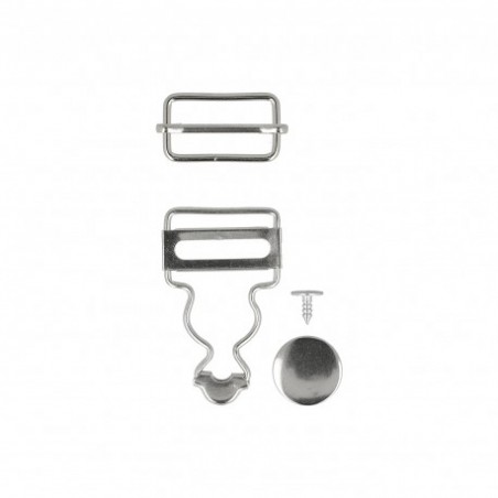 Boucles pour salopettes Médiac M290 argenté