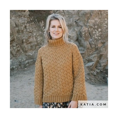 Pull Femme Laine Pure Organic Wool Concept de Katia - Taille XXL