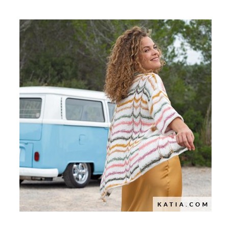 Gilet à rayures Femme Paraiso Coton Katia