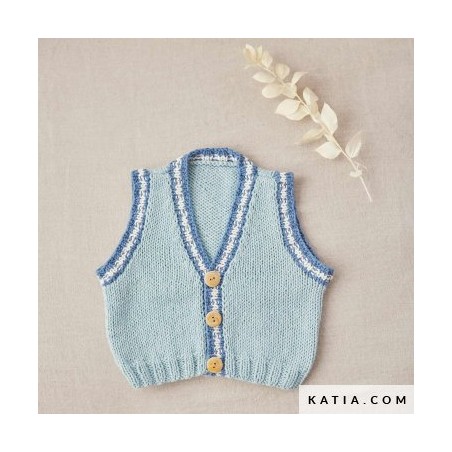 Modèle Gilet sans manches bébé en Cotton in love Concept Katia