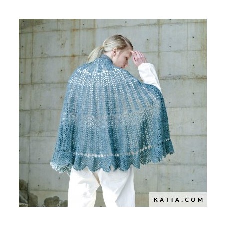 Châle semi-circulaire avec Mohair Cotton Concept Katia