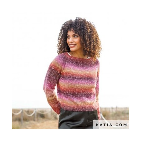 Pull jersey Top-Down tricoté avec Sinfonia Concept Katia