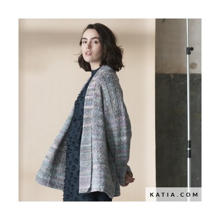 Veste ouverte en crochet avec Yoga Concept Katia