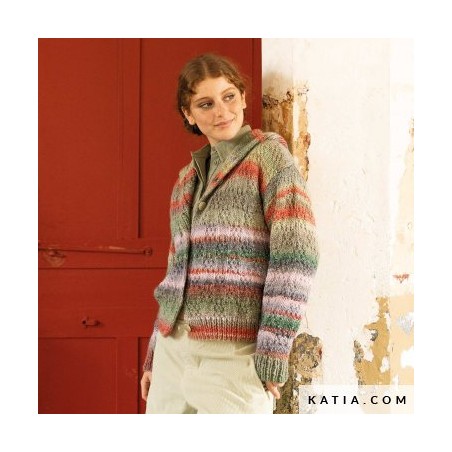 Gilet à Capuche femme avec la laine Aztéca de Katia