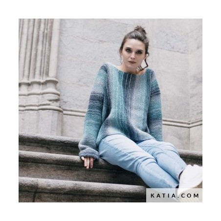 Pull tricoté en une seule pièce avec Aztéca Fine Lux de Katia