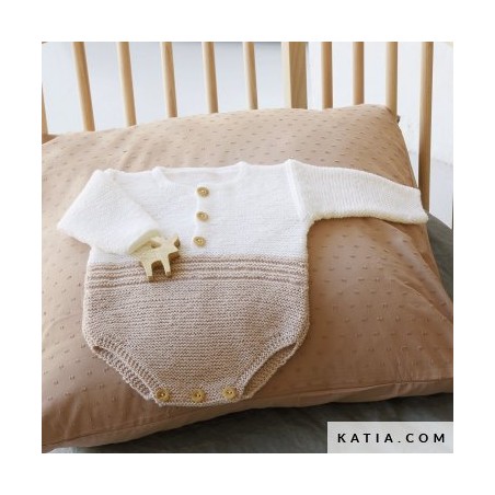 Body bicolore pour bébé avec Baby Jacquard de Katia