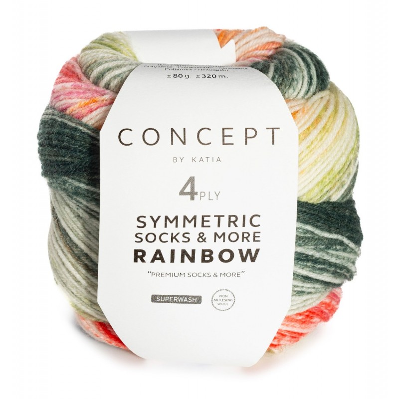 Laine Katia Concept Symmetric Socks & More Rainbow 52