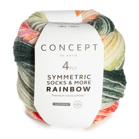 Laine Katia Concept Symmetric Socks & More Rainbow 52