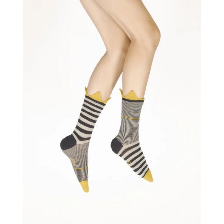 Chaussettes Femme Berthe Aux Grands Pieds - Couronne jaune