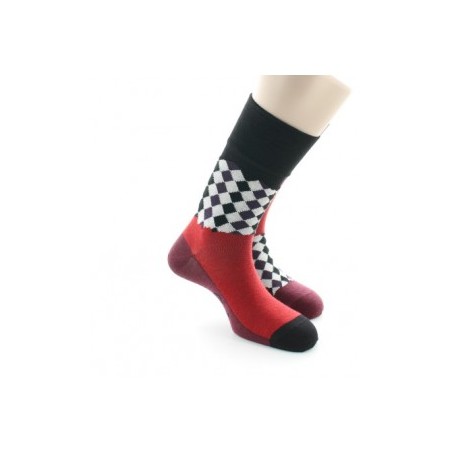 Chaussettes Femme Berthe Aux Grands Pieds - Damiers asymétriques