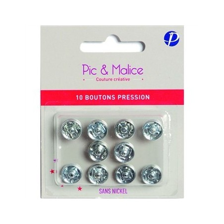 Boutons pression Pic et Malice 5221