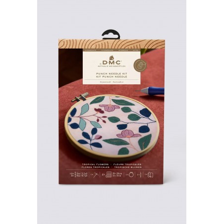 KIT PUNCH NEEDLE Fleurs tropicales KIT PUNCH NEEDLE Fleurs tropicales