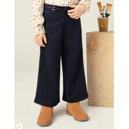 PANTALON évasé marine pour fille de Mayoral
