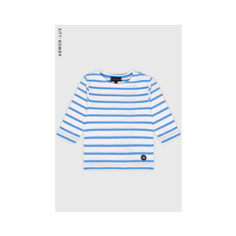 Marinière Baby Armor-Lux - Blanc / Blue Saphir