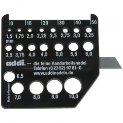 JAUGE pour aiguilles à tricoter ADDI