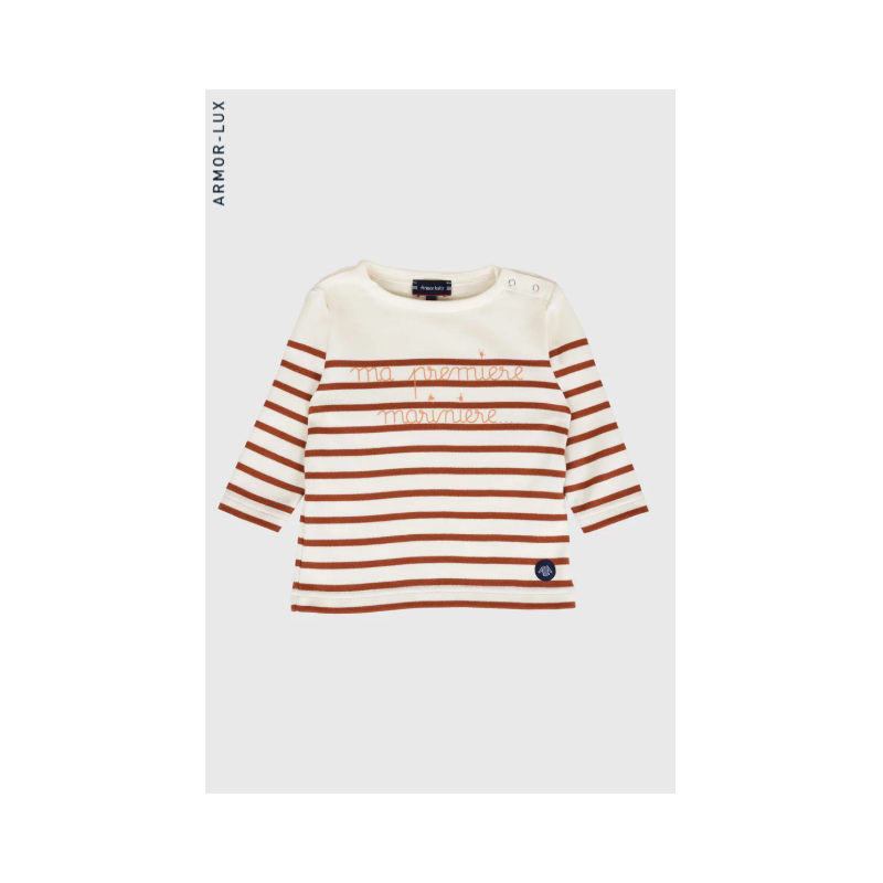 Marinière "Ma 1ère marinière" Nature/Séquoia - Armor-Lux