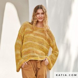Pull au crochet femme en Versailles Ombré de Katia