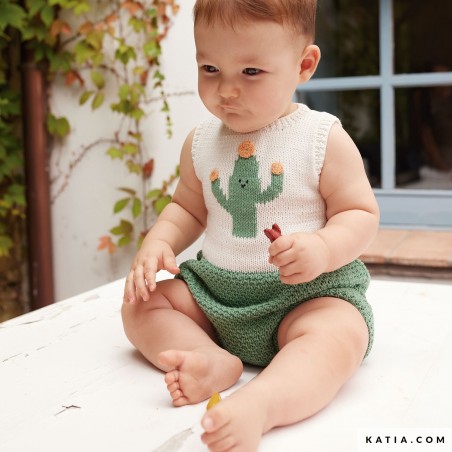 Barboteuse avec Fair Cotton de Katia Barboteuse avec Fair Cotton de Katia