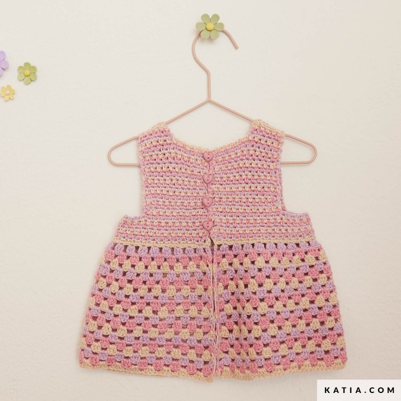 Robe Layette au crochet avec Eunoia de Katia