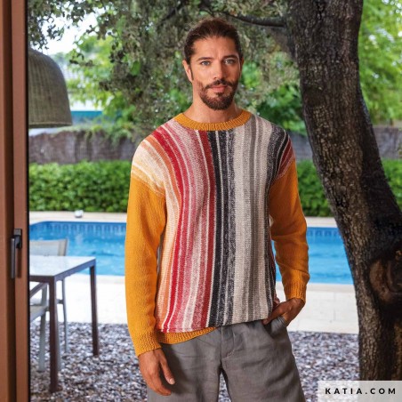 Pull pour homme en Fair Cotton Infinity de Katia Pull pour homme en Fair Cotton Infinity de Katia