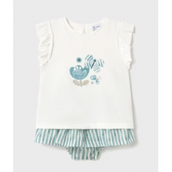 Ensemble jupe et t-shirt papillon bébé de Mayoral