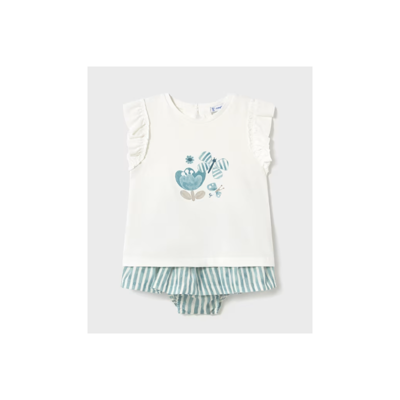 Ensemble jupe et t-shirt papillon bébé de Mayoral