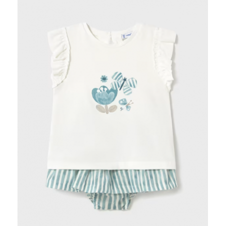 Ensemble jupe et t-shirt papillon bébé de Mayoral Ensemble jupe et t-shirt papillon bébé de Mayoral
