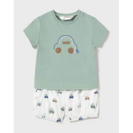Ensemble short bouffant et t-shirt nouveau-né de Mayoral