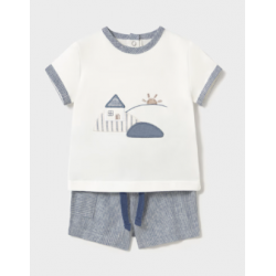 Ensemble short et t-shirt maison nouveau-né de Mayoral