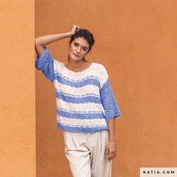 Pull bicolore femme avec Bel-Air de Katia