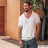 Pull à manches courtes homme en Tencel-Cotton de Katia Pull à manches courtes homme en Tencel-Cotton de Katia