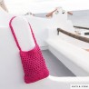 Sac crocheté en point de filet avec Big Ribbon de Katia Sac crocheté en point de filet avec Big Ribbon de Katia