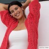 Gilet ouvert en Granny Square avec Cotton 100% de Katia Gilet ouvert en Granny Square avec Cotton 100% de Katia