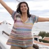 Pull en dentelle en crochet avec Fair Cotton Diverso de Katia Pull en dentelle en crochet avec Fair Cotton Diverso de Katia