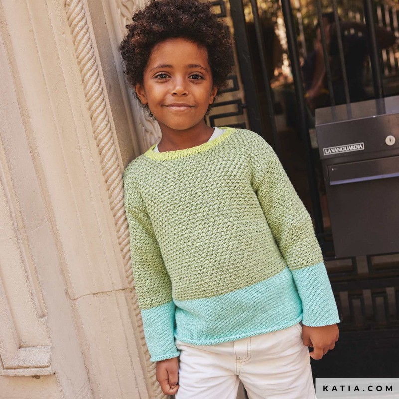 Pull enfant avec Cotton 100%  de Katia