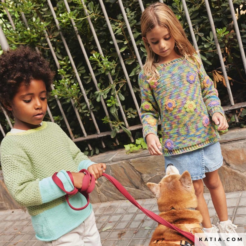 Pull enfant avec Cotton 100%  de Katia