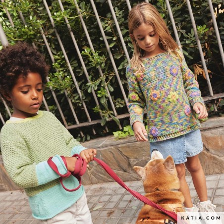 Pull enfant avec Cotton 100% de Katia Pull enfant avec Cotton 100% de Katia