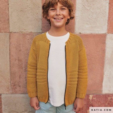 Gilet à zip pour enfant avec Alabama de Katia Gilet à zip pour enfant avec Alabama de Katia
