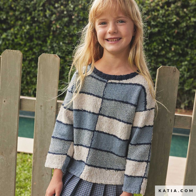 Pull Colorblock pour enfant avec Blue Jeans de Katia