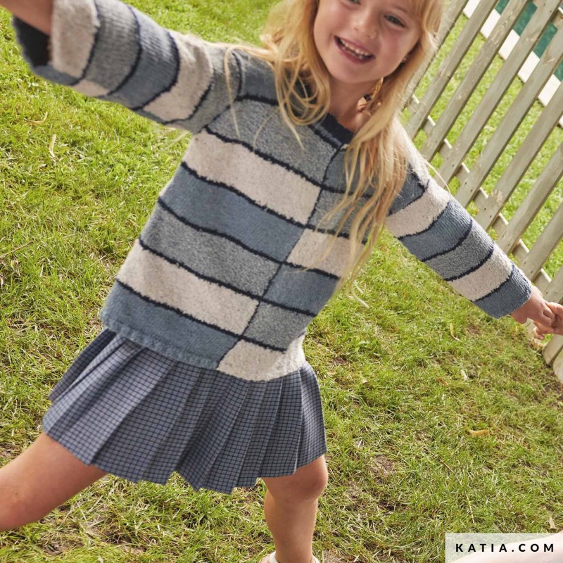 Pull Colorblock pour enfant avec Blue Jeans de Katia