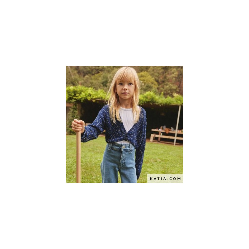 Mini Gilet pour enfant avec Summer Pon Pon de Katia