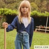 Mini Gilet pour enfant avec Summer Pon Pon de Katia Mini Gilet pour enfant avec Summer Pon Pon de Katia