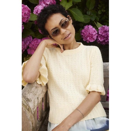 Pull manches courtes femme avec Bliss de Lang Yarns WoolAddicts Pull manches courtes femme avec Bliss de Lang Yarns WoolAddicts