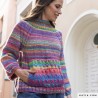 Pull Bottom-up tricoté en rond avec Aztéca de Katia Pull Bottom-up tricoté en rond avec Aztéca de Katia
