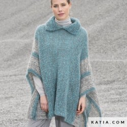 Poncho à col pour femme avec Ingénua de Katia