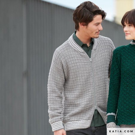 Veste homme avec Basic Mérino de Katia Veste homme avec Basic Mérino de Katia