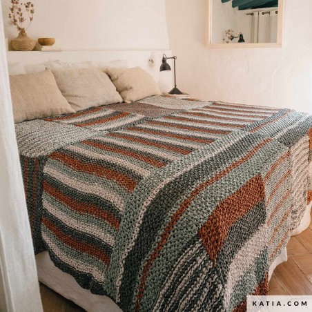 Couverture effet Patchwork avec Washi de Katia Couverture effet Patchwork avec Washi de Katia