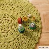 Tapis rond au crochet avec Big Ribbon de Katia Tapis rond au crochet avec Big Ribbon de Katia