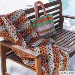 Plaid d'été au crochet avec Washi de Katia